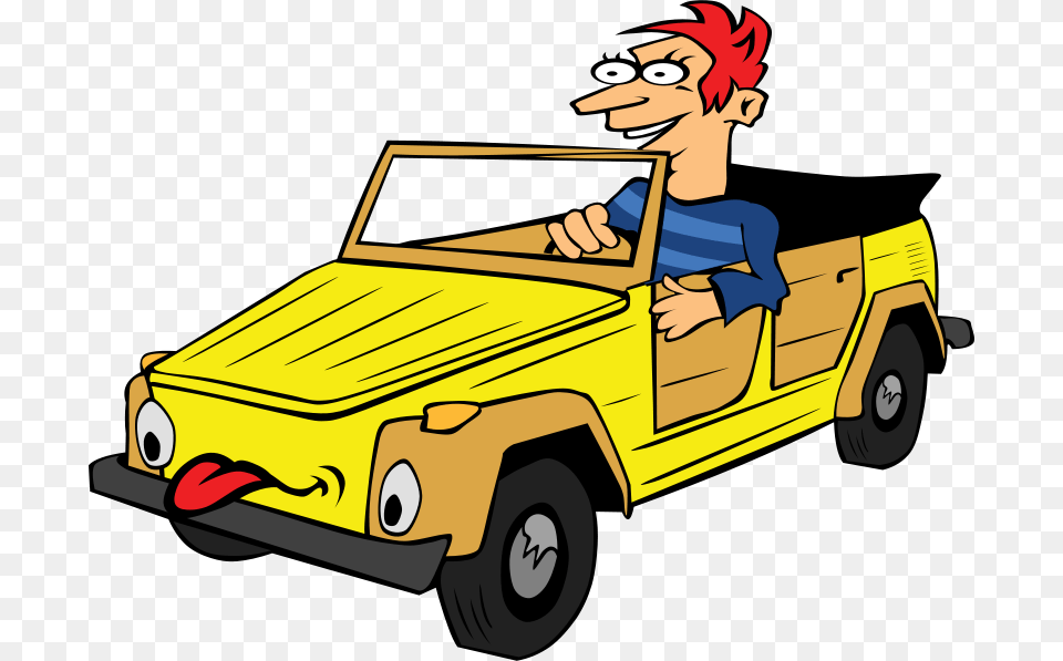 Gerald G Boy Driving Car Cartoon, Pickup Truck, Vehicle, Truck, Transportation Free Png Download