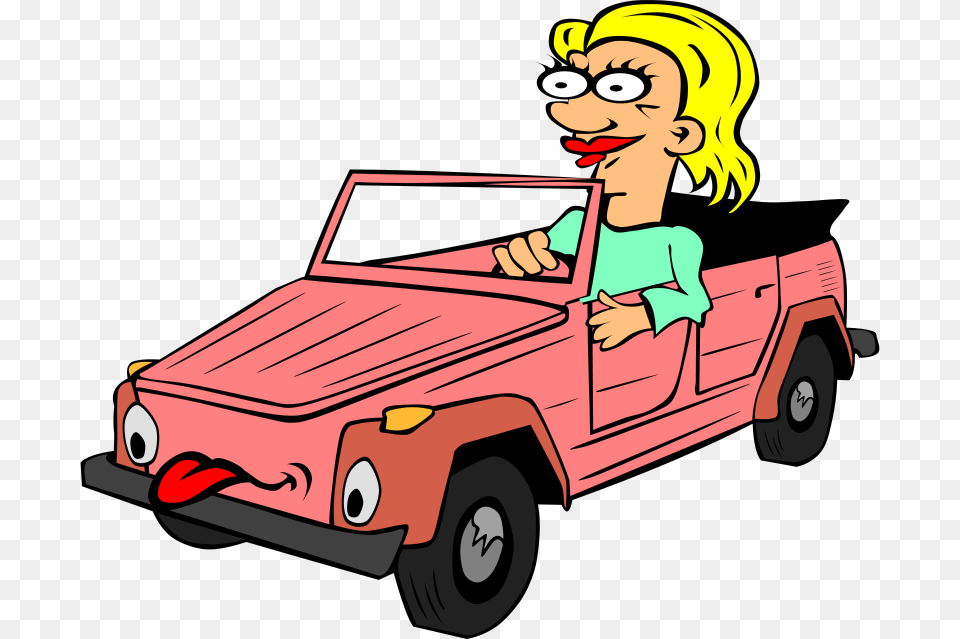 Gerald G Girl Driving Car Cartoon, Vehicle, Truck, Transportation, Pickup Truck Free Png