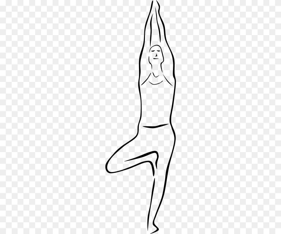 Gerald G Yoga Poses Stylized, Gray Free Png