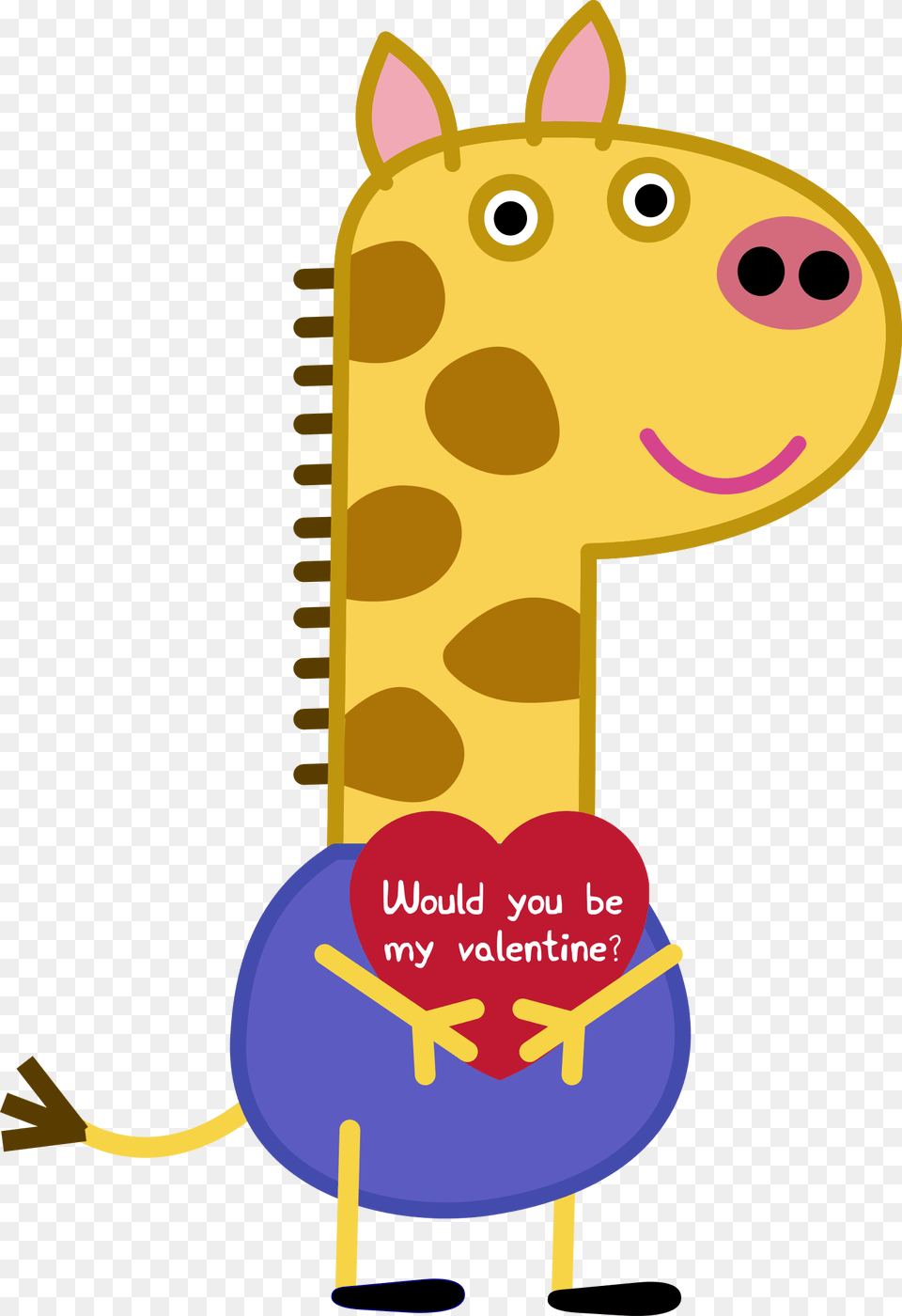 Gerald Giraffe From Peppa Pig, Birthday Cake, Cake, Cream, Dessert Png