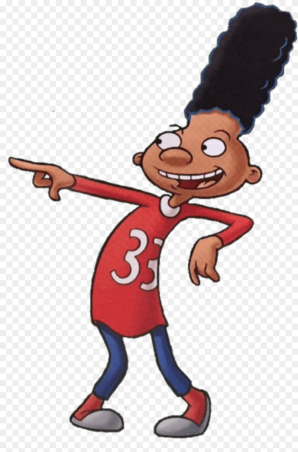 Gerald Hey Arnold Characters Afro Black Cartoon Characters, Person, Face, Head Free Png