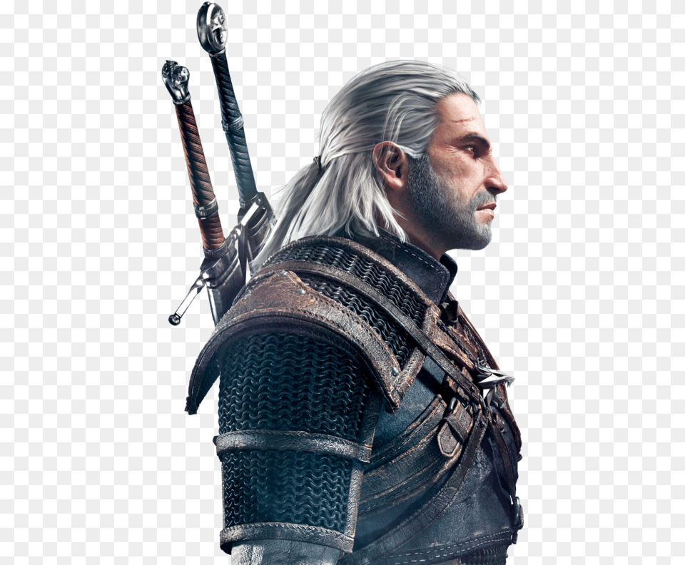 Geralt Of Rivia Image Geralt Of Rivia 4k, Sword, Weapon, Adult, Male Free Png