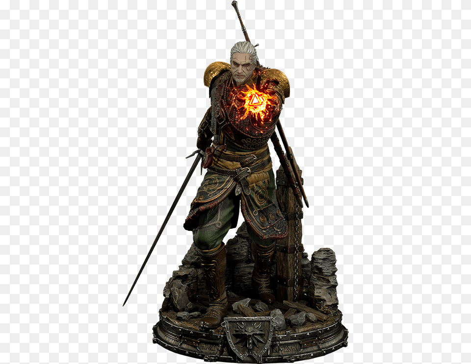 Geralt Of Rivia Skellige Undvik Armor Statue Geralt Statue, Adult, Male, Man, Person Png