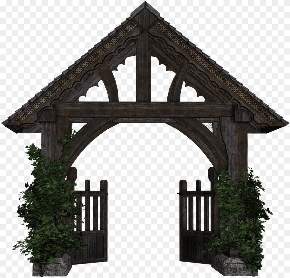 Gerbang, Arch, Architecture, Outdoors, Potted Plant Png Image