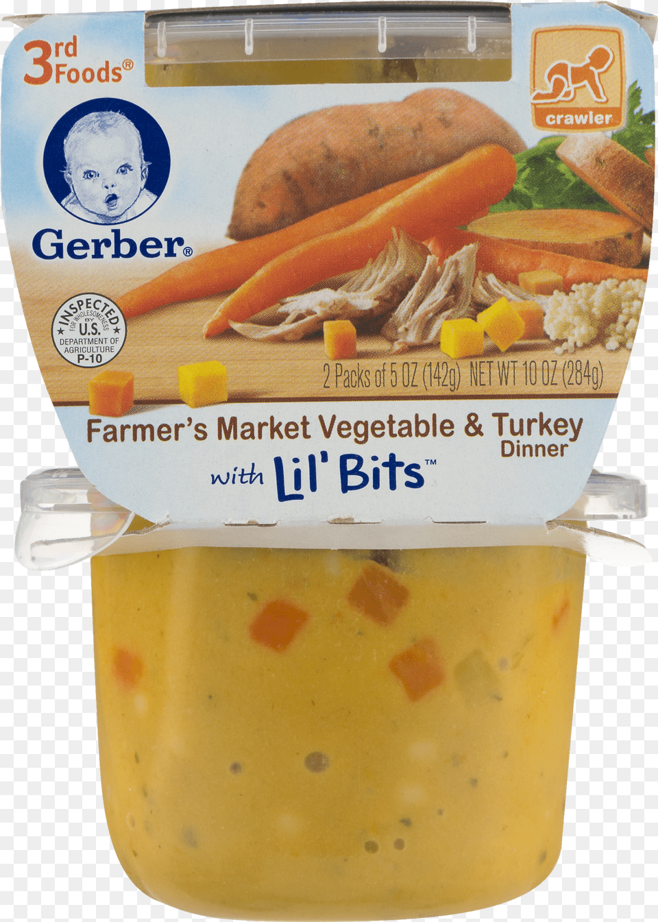 Gerber 3rd Foods Farmers Market Vegetable Amp Turkey Gerber 3rd Foods Lil39 Bits Farmer39s Market Vegetable, Baby, Produce, Plant, Person Png Image