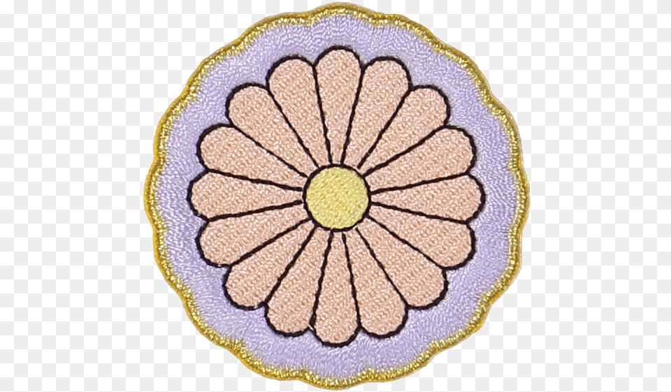 Gerber Daisy Sticker Patch Empire Of Japan Emblem, Rug, Home Decor, Pattern, Plant Free Png