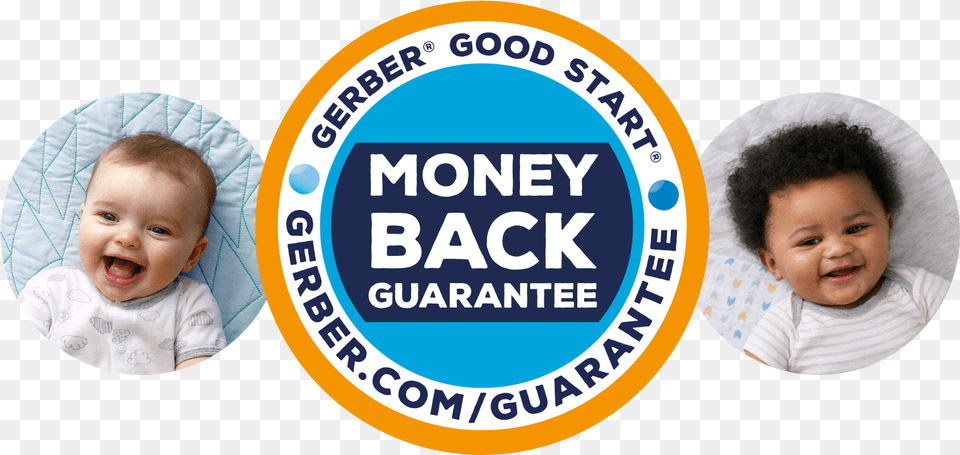 Gerber Good Start Money Back Guarantee Baby, Face, Happy, Head, Person Png Image