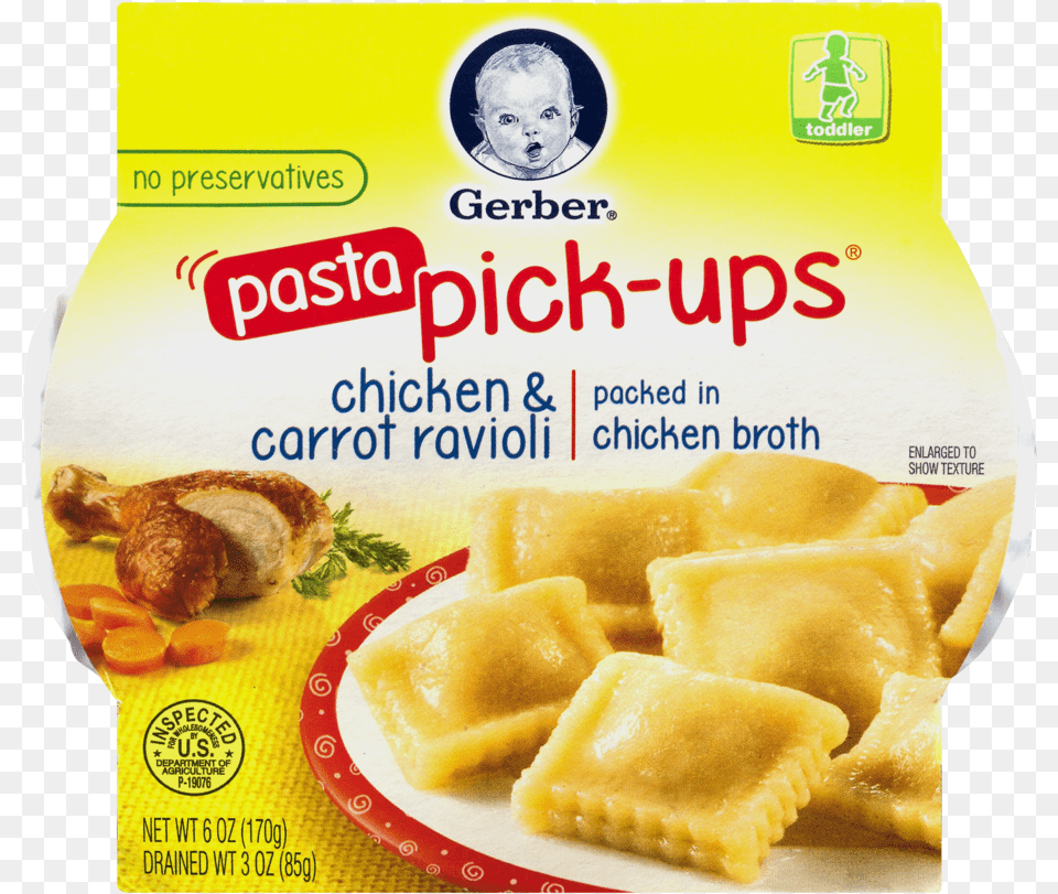 Gerber Graduates For Toddlers Pasta Pick Ups Chicken Pasta Pick Ups, Food, Ravioli, Baby, Person Png