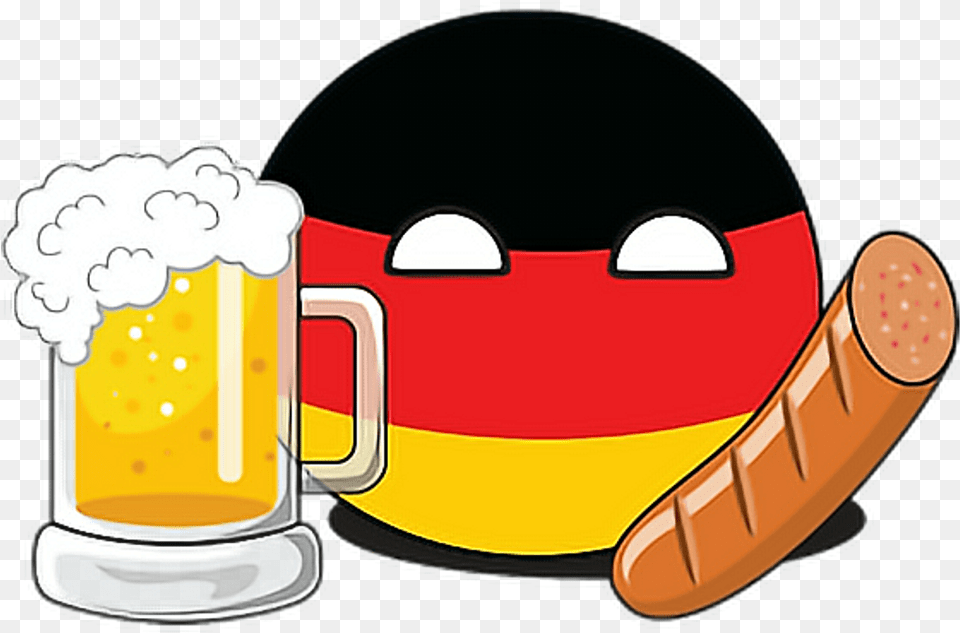 German Ball With Beer Clipart German Beer Sticker, Alcohol, Beverage, Cup, Glass Free Png