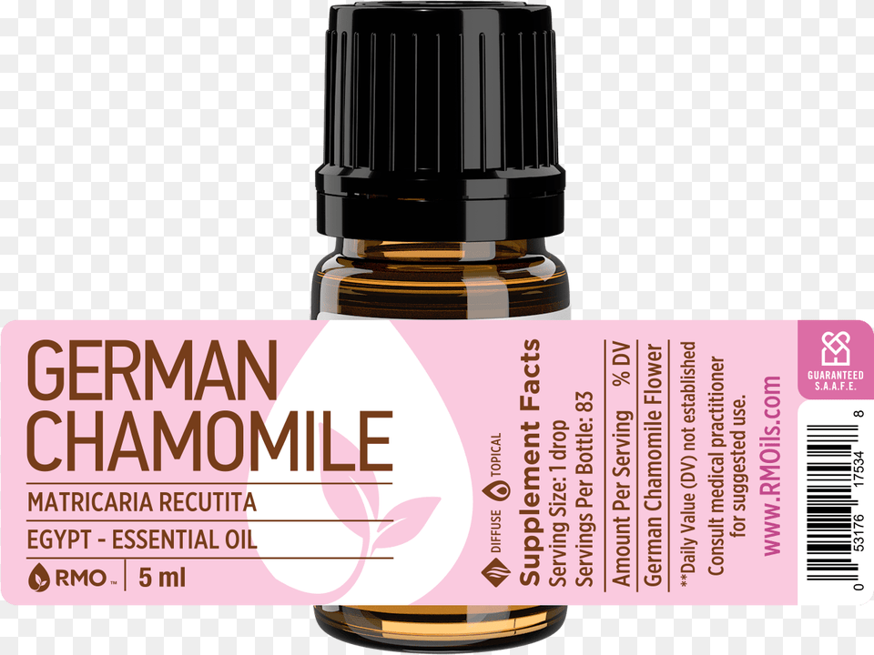 German Chamomile Essential Oil Peeled Uses Of Roman Chamomile Oil, Text, Bottle Free Png