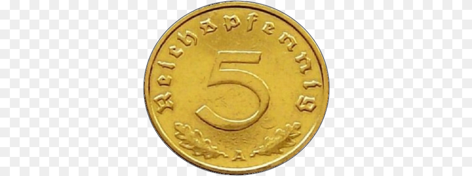 German Coin Third Reich Pin Wehrmacht 2 Reichsmark 24k Gold Plated Germany Coin, Money, Disk Free Png Download