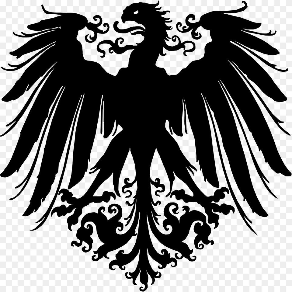 German Eagle Holy Roman Imperal Eagel, Gray Free Png Download
