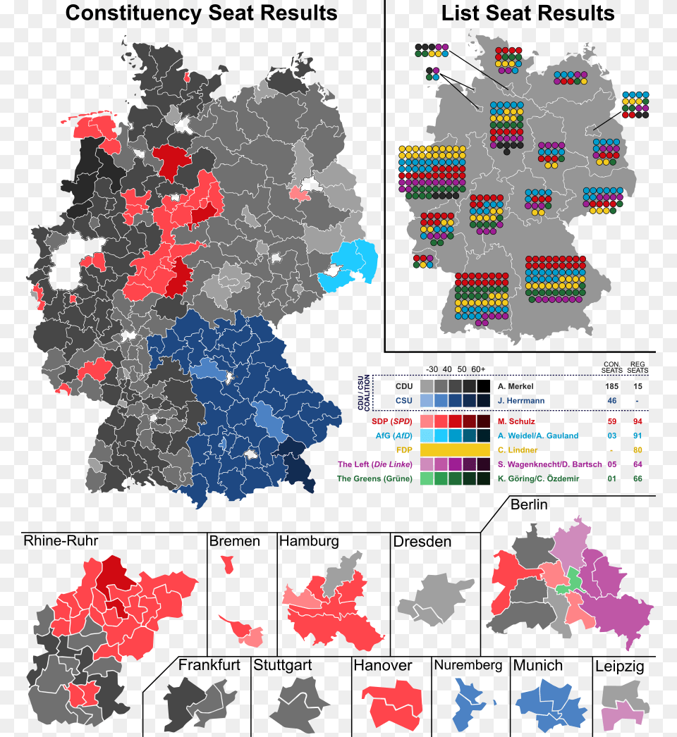 German Election 2017 Results, Person, Map Free Png Download