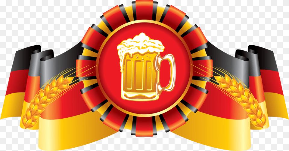 German Flag With Beer, Dynamite, Weapon, Cup, Gold Free Png Download