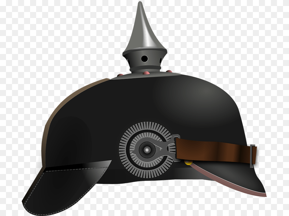 German Helmet Side View Clip Arts Ww1 German Helmet, Baseball Cap, Cap, Clothing, Hat Png Image