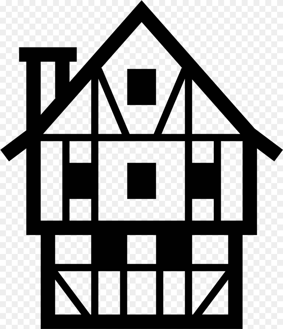 German House Icon, Gray Free Png