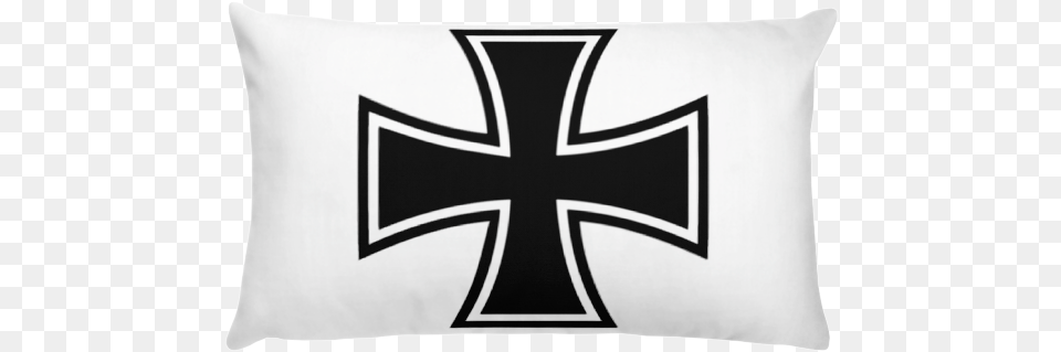 German Iron Cross Basic Pillow From Fogs Iron Cross Transparent, Cushion, Home Decor, Symbol, Blackboard Png Image