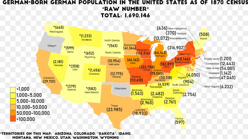 German Population Of Ohio, Chart, Map, Plot, Atlas Png Image