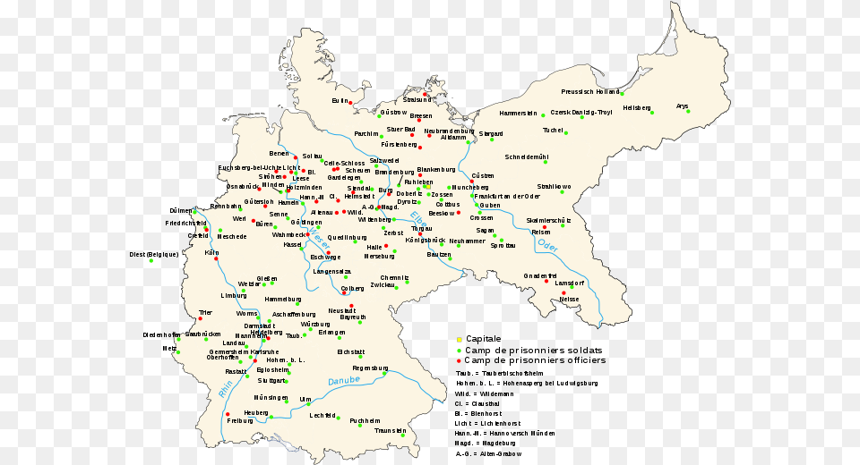 German Pow Camps Map, Atlas, Chart, Diagram, Plot Free Png Download