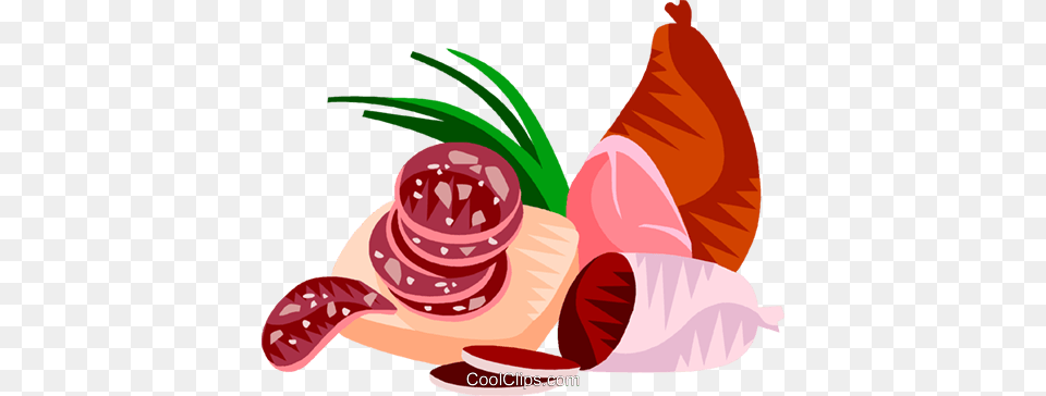 German Salami Ham Royalty Vector Clip Art Illustration, Food, Meat, Pork, Butcher Shop Free Png Download