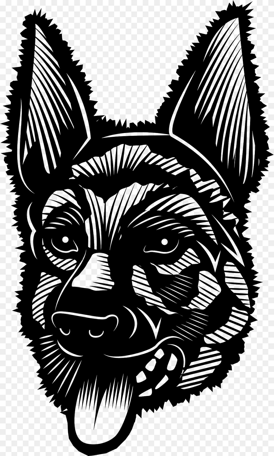 German Shephard Head Clipart, Person, Animal, Canine, Mammal Png Image