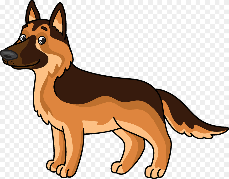 German Shepherd Clipart, Animal, Canine, Dog, German Shepherd Png Image