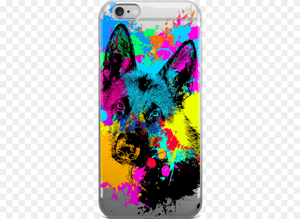 German Shepherd Colorful Splash Paint Iphone 66s Case, Art, Painting, Electronics, Phone Free Transparent Png