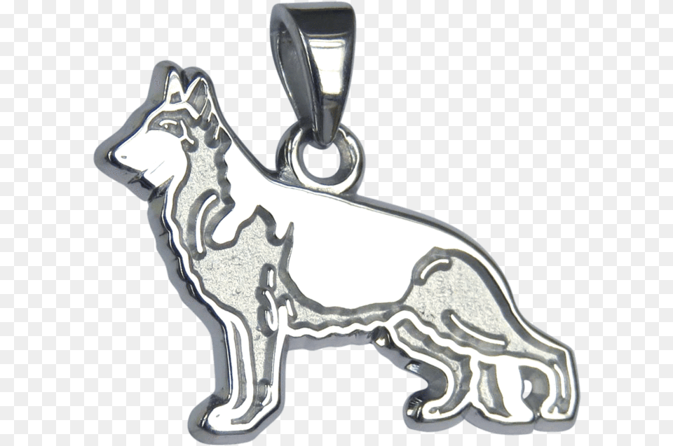 German Shepherd Dog Pendant Solid, Accessories, Silver, Smoke Pipe, Animal Free Transparent Png