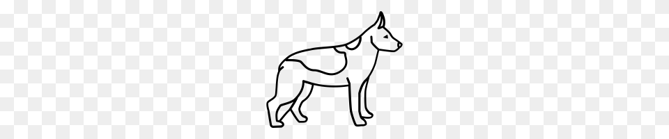 German Shepherd Icons Noun Project, Gray Free Transparent Png