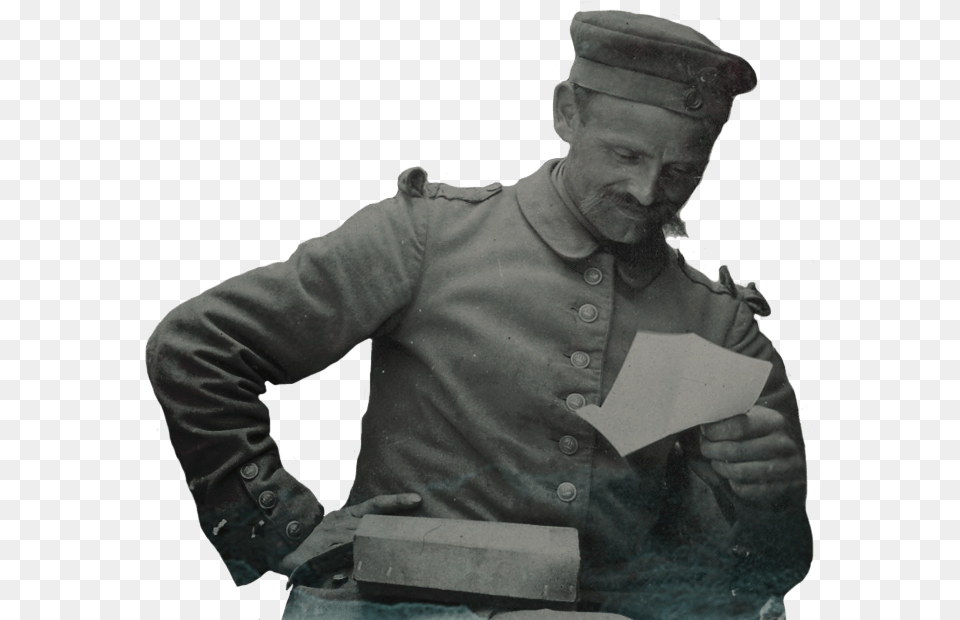 German Soldier Reading A Letter Germansoldier, Adult, Clothing, Coat, Person Png Image