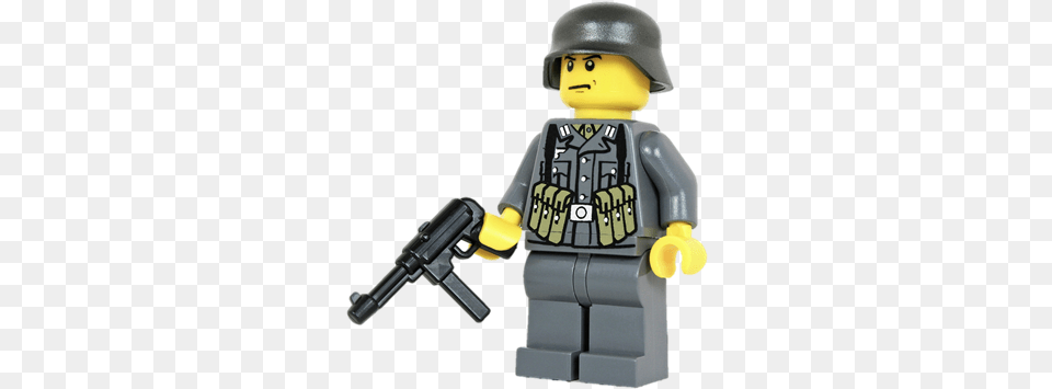 German Soldier With Mp40 Lego Wwii German Soldier, Clothing, Hardhat, Helmet, Person Png