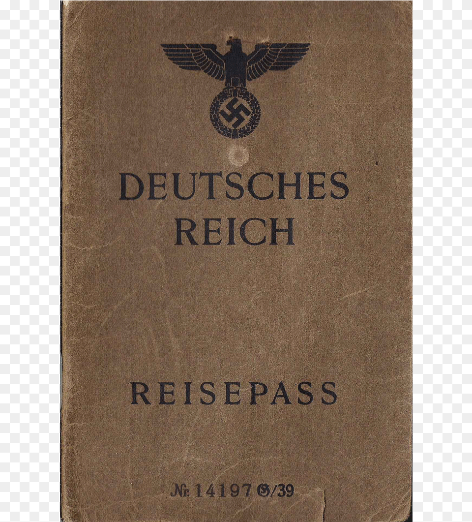 German Stamped J Passport Nazi, Book, Publication, Animal, Bird Png