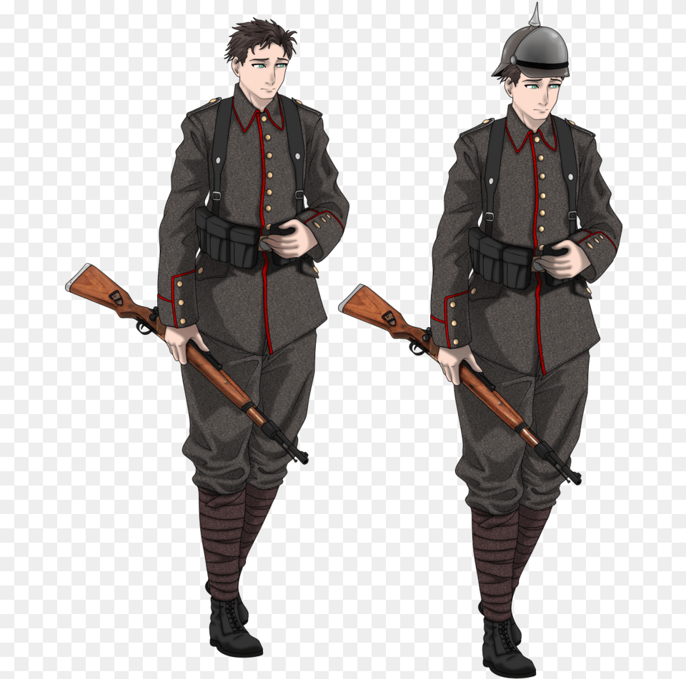 German Ww1 Soldier Anime, Weapon, Rifle, Firearm, Gun Png Image