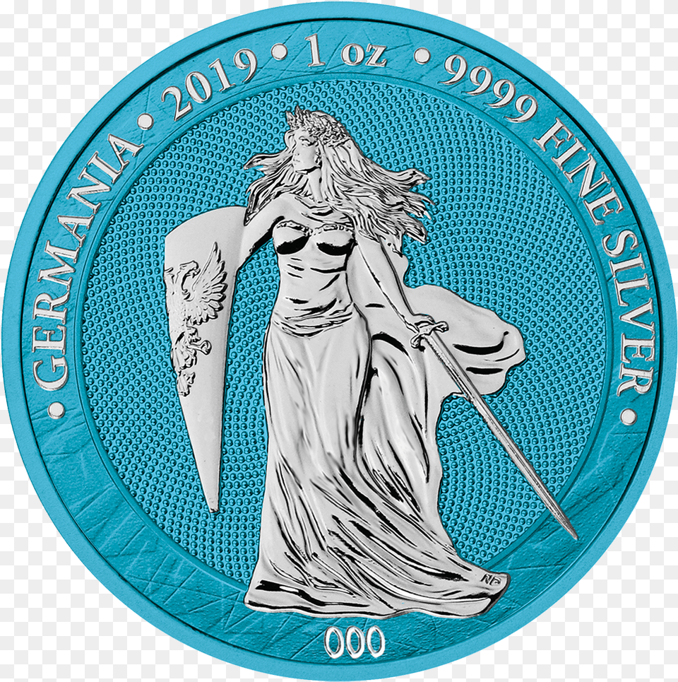Germania 2019 Silver Coin Averse Germania Silver Coin 2019, Adult, Bride, Female, Person Png Image