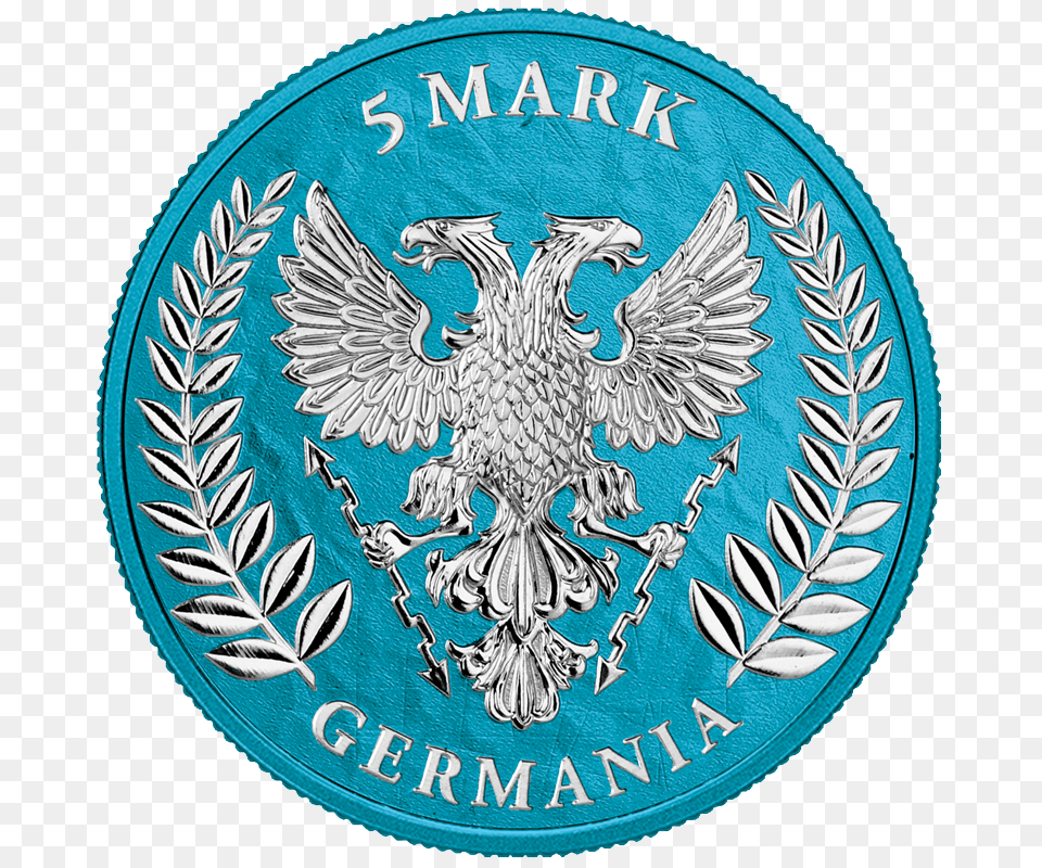 Germania 2019 Silver Coin Reverse 2019 Germania Silver Space Red, Badge, Logo, Symbol, Emblem Free Png Download