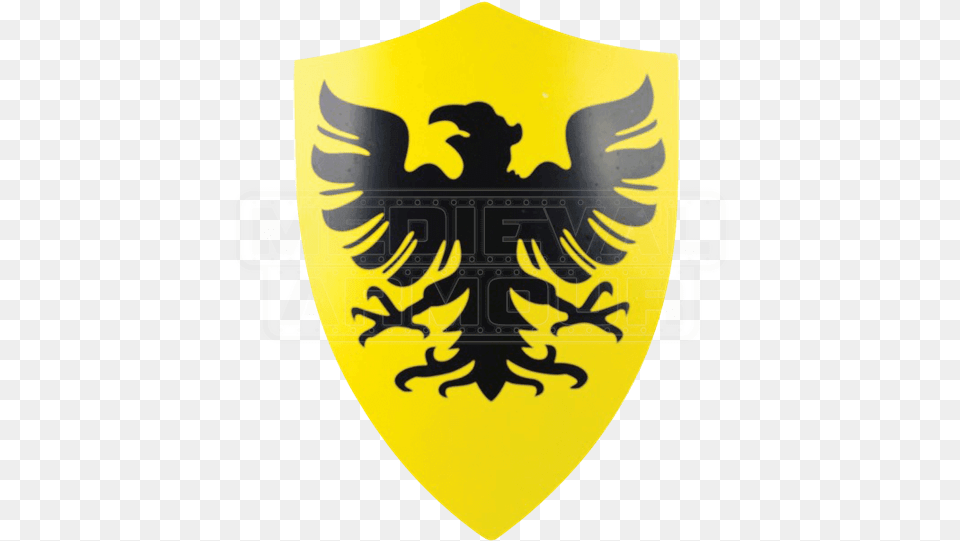Germanic Eagle Medieval Shield Black And Yellow Shield, Armor Free Png