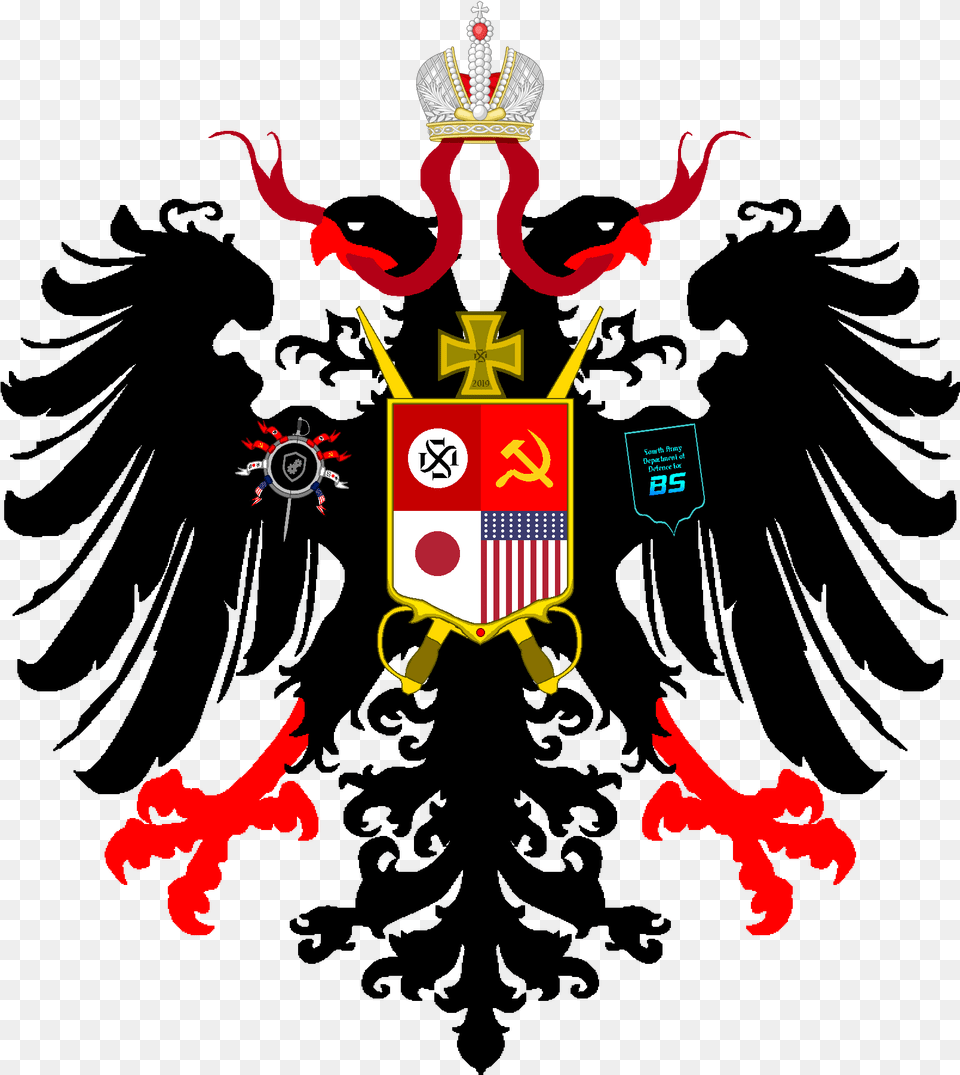 Germany Double Headed Eagle, Emblem, Symbol, Animal, Bird Free Transparent Png