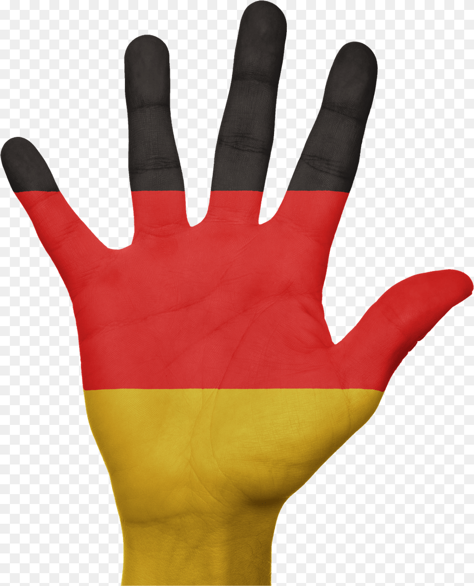 Germany Germany Flag Hand National Fingers Alemania Bandera Mano, Body Part, Clothing, Finger, Glove Png Image