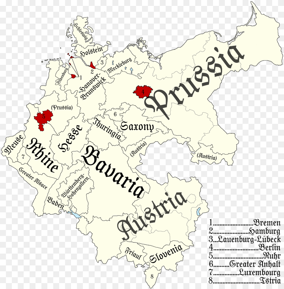 Germany Map, Atlas, Chart, Diagram, Plot Free Png Download