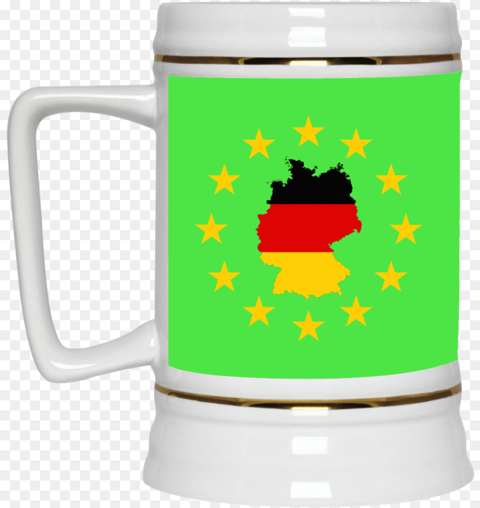 Germany Map Inside European Union Eu Flag Mug Cup Gift Beer Stein Free Transparent Png