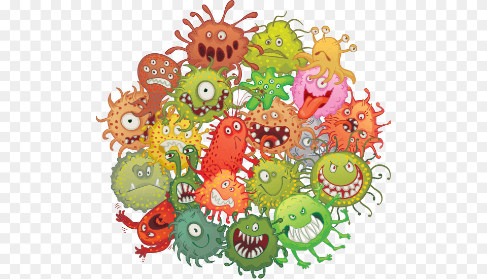 Germs Clipart Washing Area Germs Washing Area Transparent Bacteria Cartoon, Pattern, Art, Graphics, Plush Png