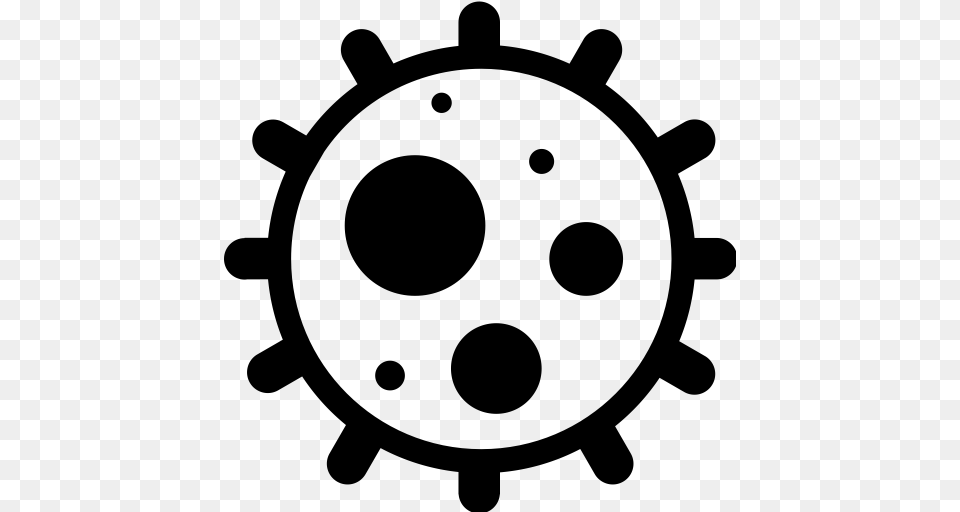 Germs Magnifier Microbe Icon With And Vector Format For, Gray Png