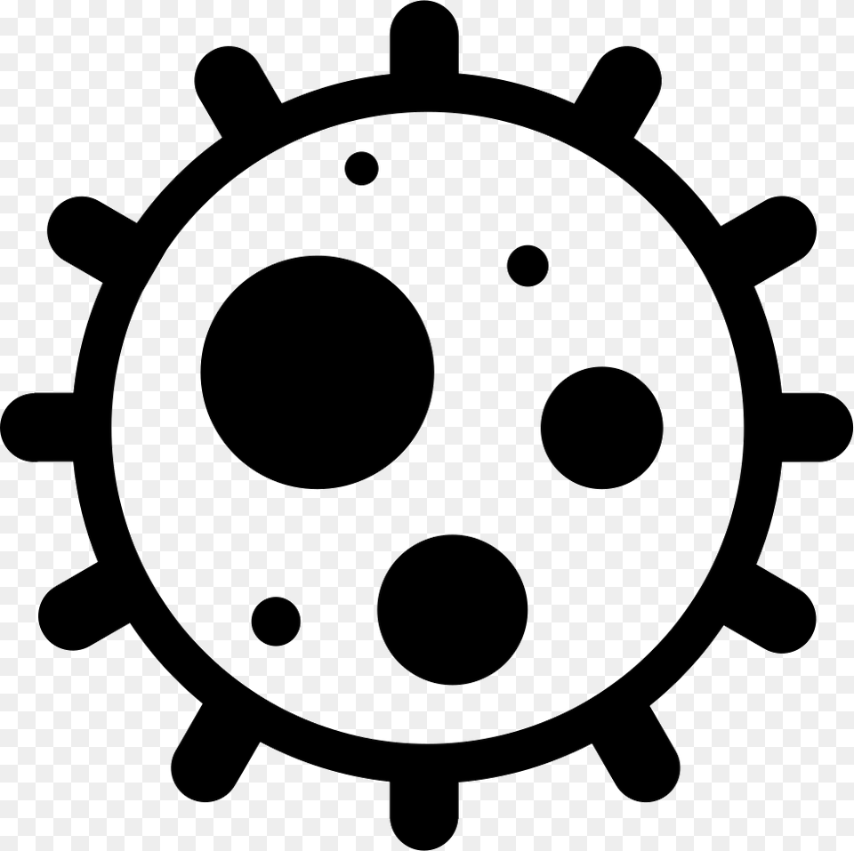 Germs Svg Icon Germ Clipart Black And White, Machine, Ammunition, Grenade, Weapon Free Transparent Png