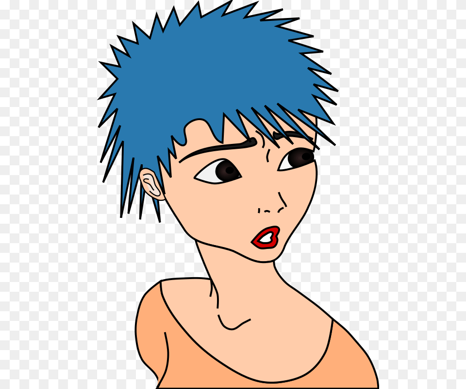 Gesicht Blue Hair, Book, Comics, Publication, Adult Free Transparent Png