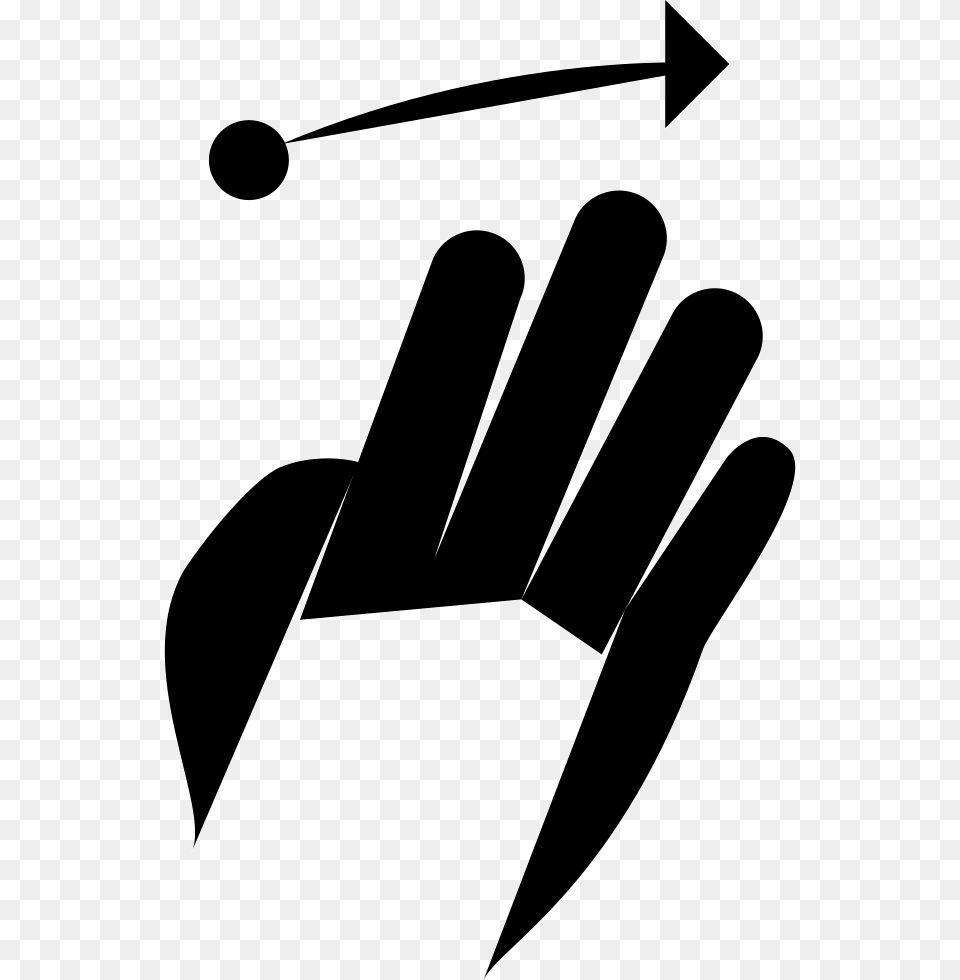 Gesture F Swipe Right Illustration, Stencil, Clothing, Glove Png Image