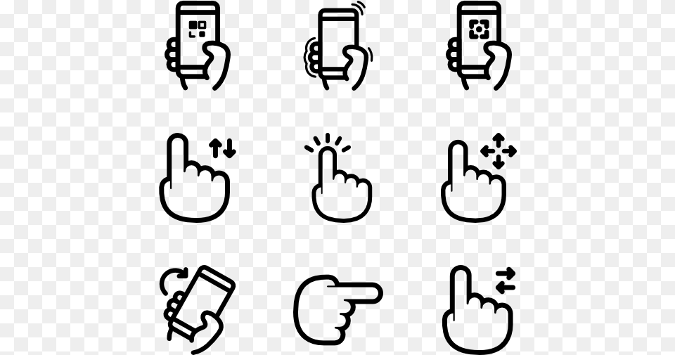 Gesture Hands 70 Icons View All 6 Icon Packs Of Thumbs Gesture, Gray Png Image