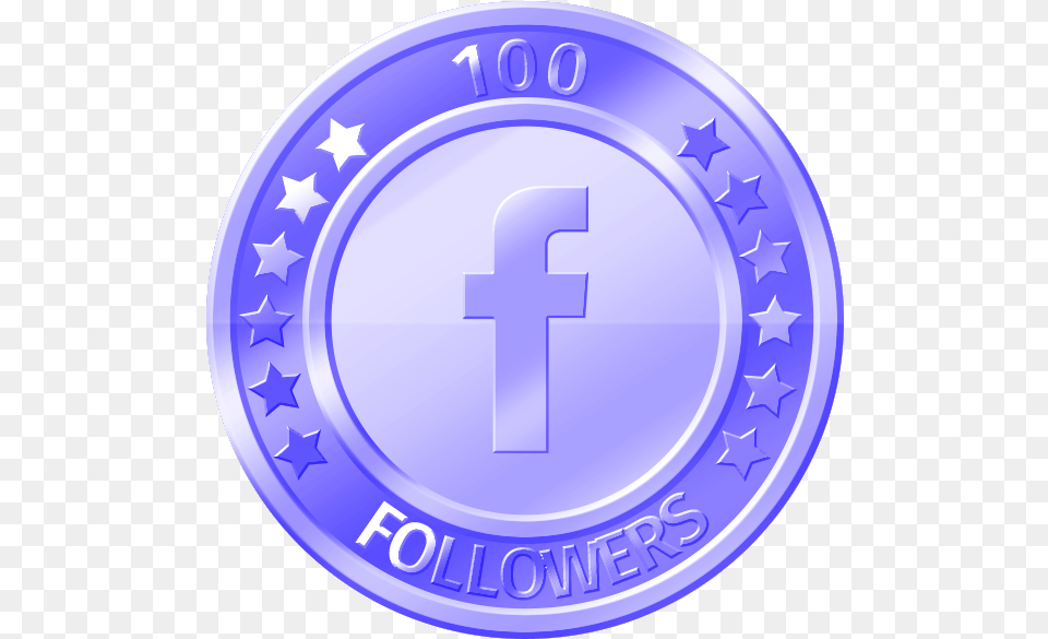 Get 100 Facebook Followers 1000 Followers Facebook Logo, Disk, Coin, Money Png Image