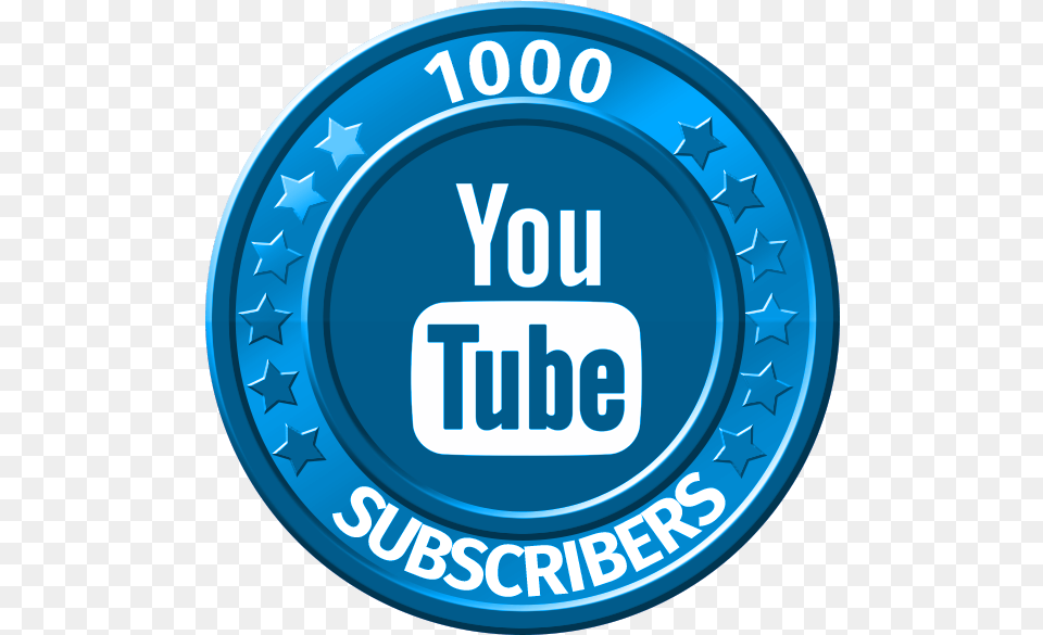 Get 1000 Youtube Subscribers 1000 Followers On Youtube, Logo, Badge, Symbol, Disk Free Png Download