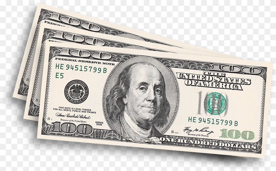 Get 150 When You Sign Up For Direct Deposit And 150 2006 100 Dollar Bill Us, Adult, Male, Man, Money Png Image