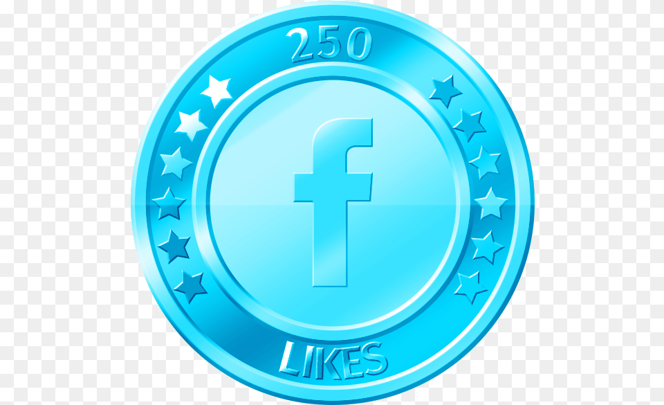 Get 250 Facebook Likes 2500 Facebook Likes Transparent, Disk, Coin, Money Png
